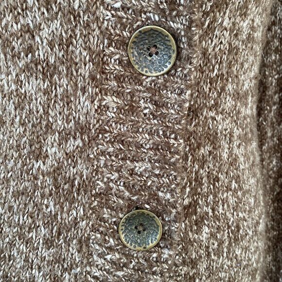 Prana Brown Cotton Knit Hooded Cardigan Sz S Boho Coastal Laganlook Yoga Girl - Picture 9 of 12
